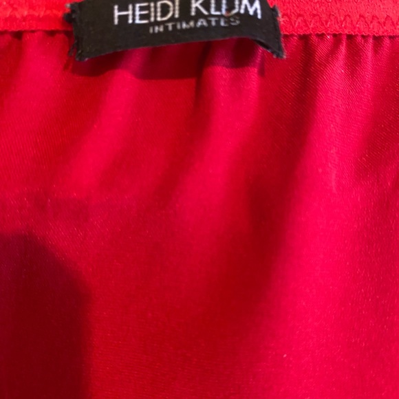 Heidi Klum Sm red stretch silk and lace . camisole - Picture 6 of 9